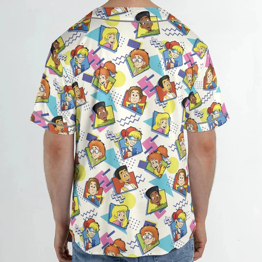 90s Pattern and Kids Club Unisex Baseball Jersey - 2