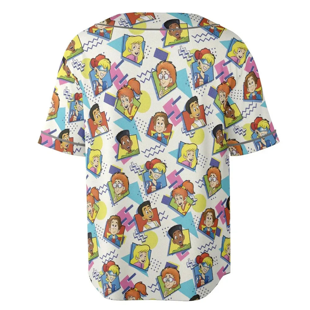 90s Pattern and Kids Club Unisex Baseball Jersey - 4