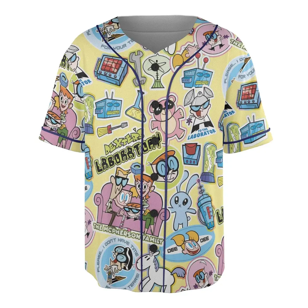 Dee Dee Mandark Dexter's Laboratory Funny Unisex Baseball Jersey - 3
