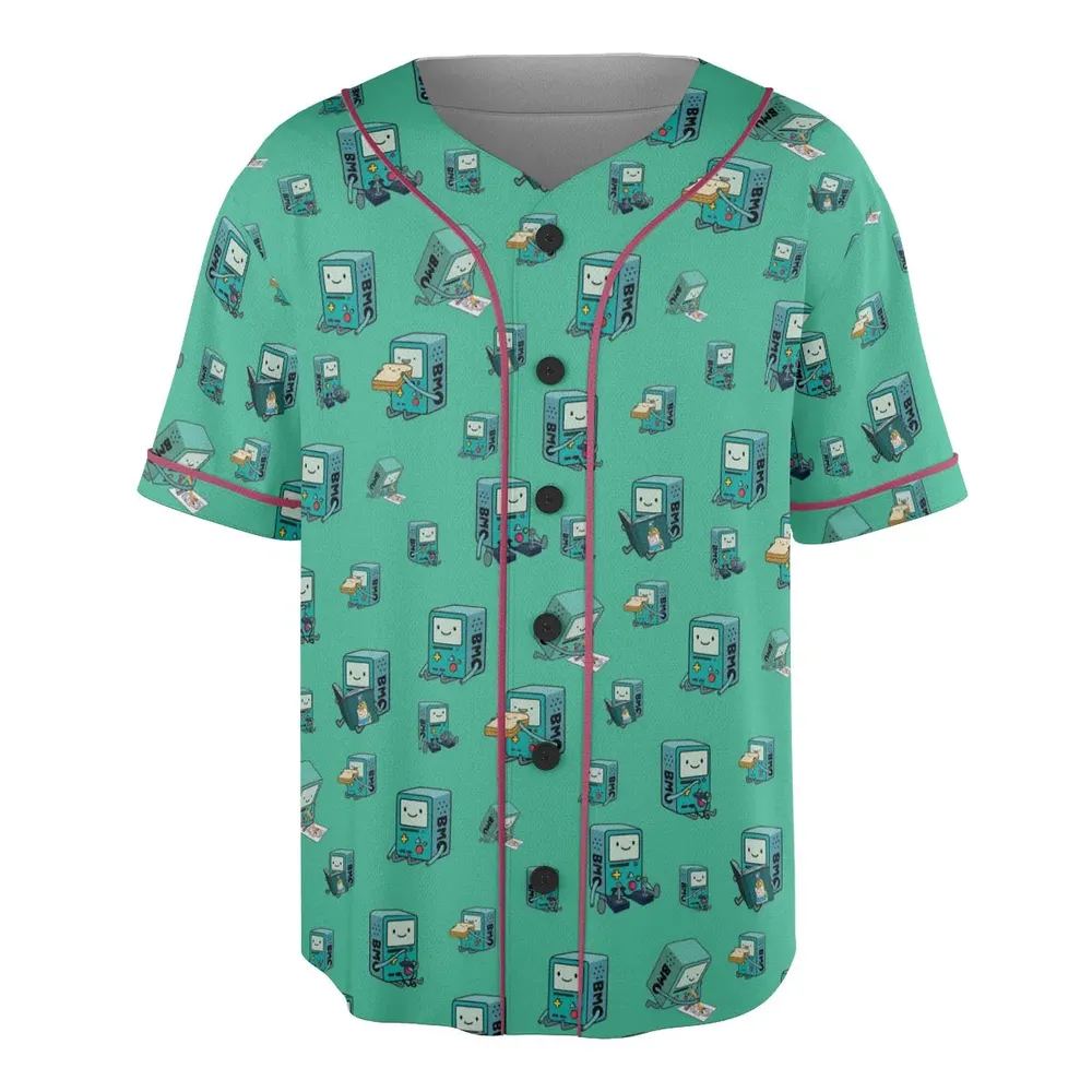 BMO World Adventure Time Unisex Baseball Jersey - 3