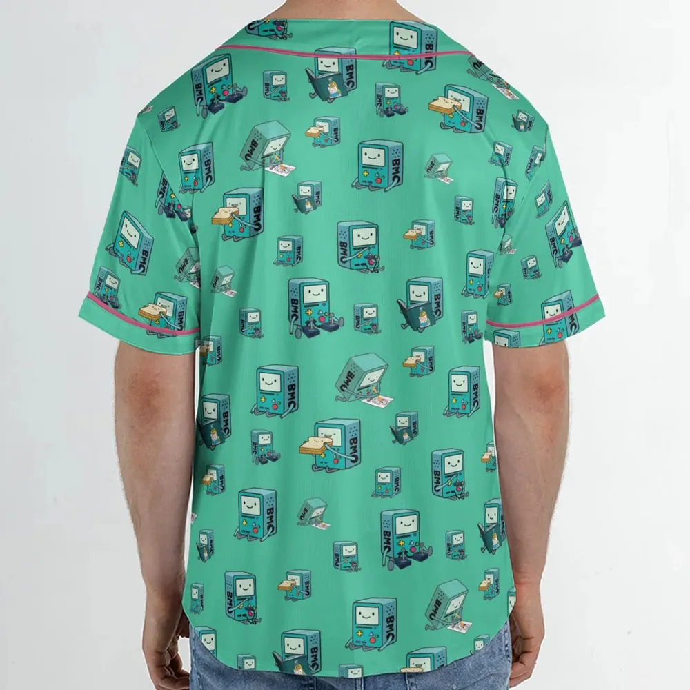 BMO World Adventure Time Unisex Baseball Jersey - 2