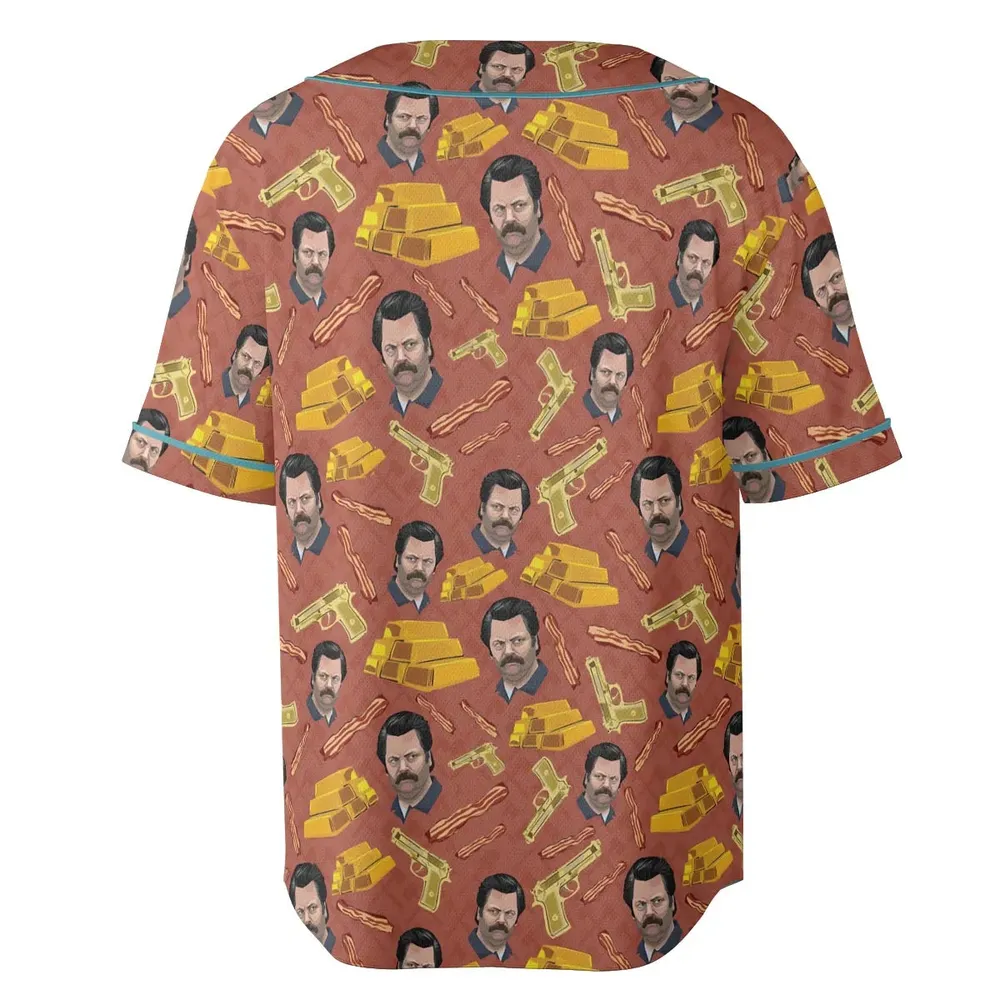 A Swan Song Parks and Recreation Unisex Baseball Jersey - 4