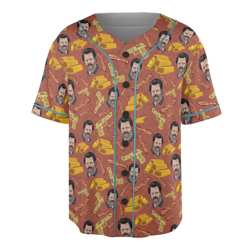 A Swan Song Parks and Recreation Unisex Baseball Jersey - 3