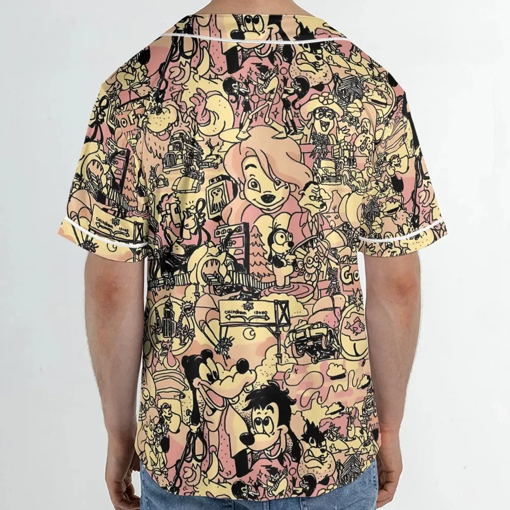 Goofy Movie Collage Unisex Baseball Jersey - 2