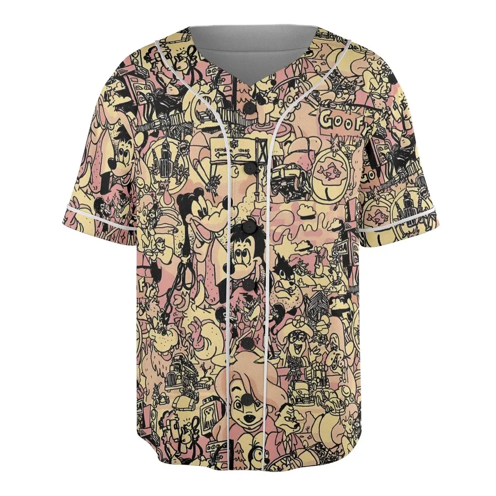 Goofy Movie Collage Unisex Baseball Jersey - 3