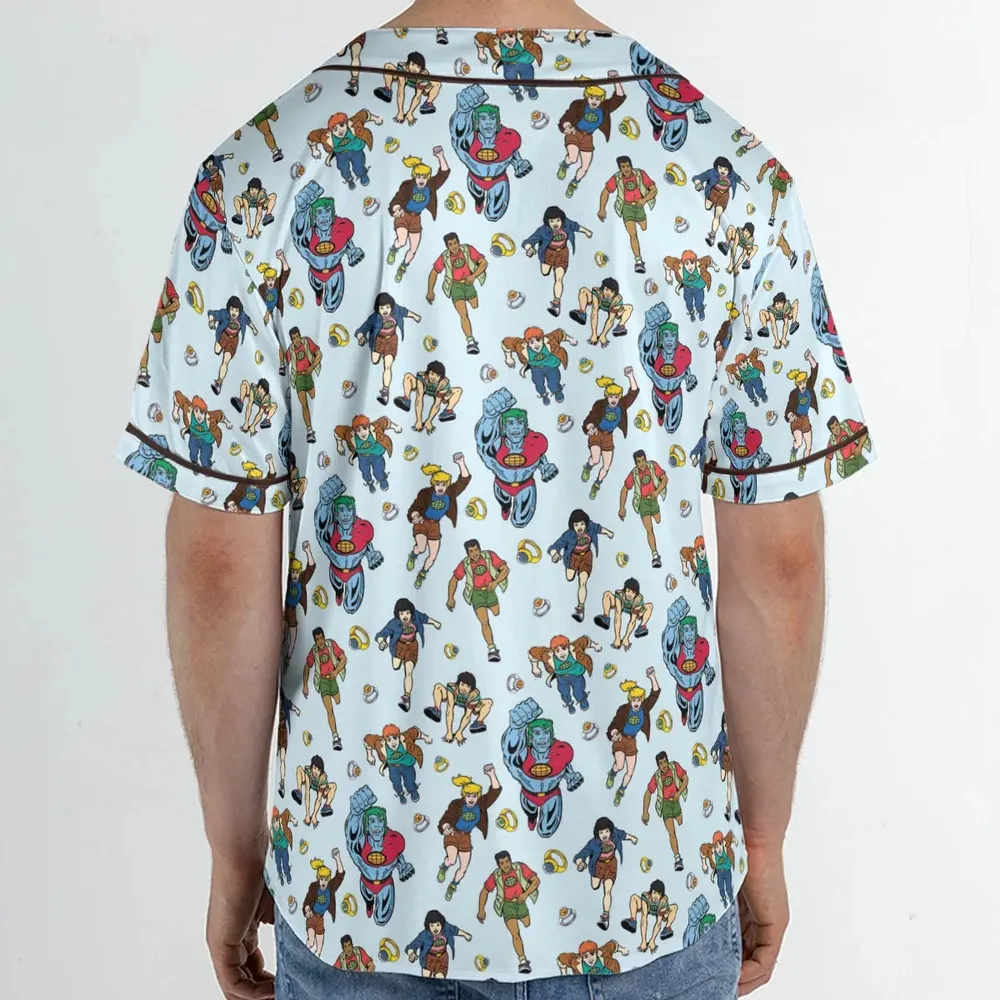 Save The Planet Captain Planet and the Planeteers Unisex Baseball Jersey - 2