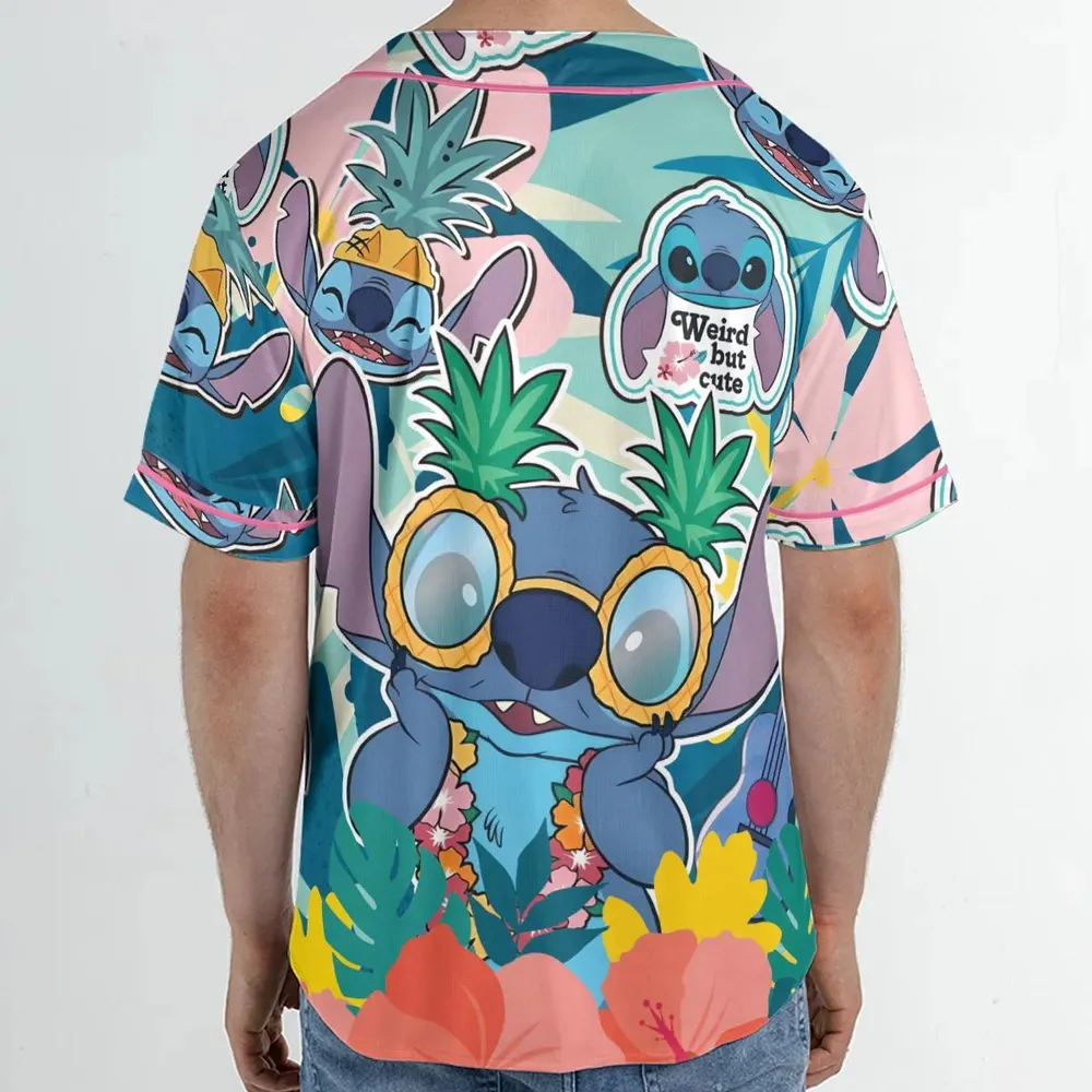 Weird But Cute Stitch Unisex Baseball Jersey - 2