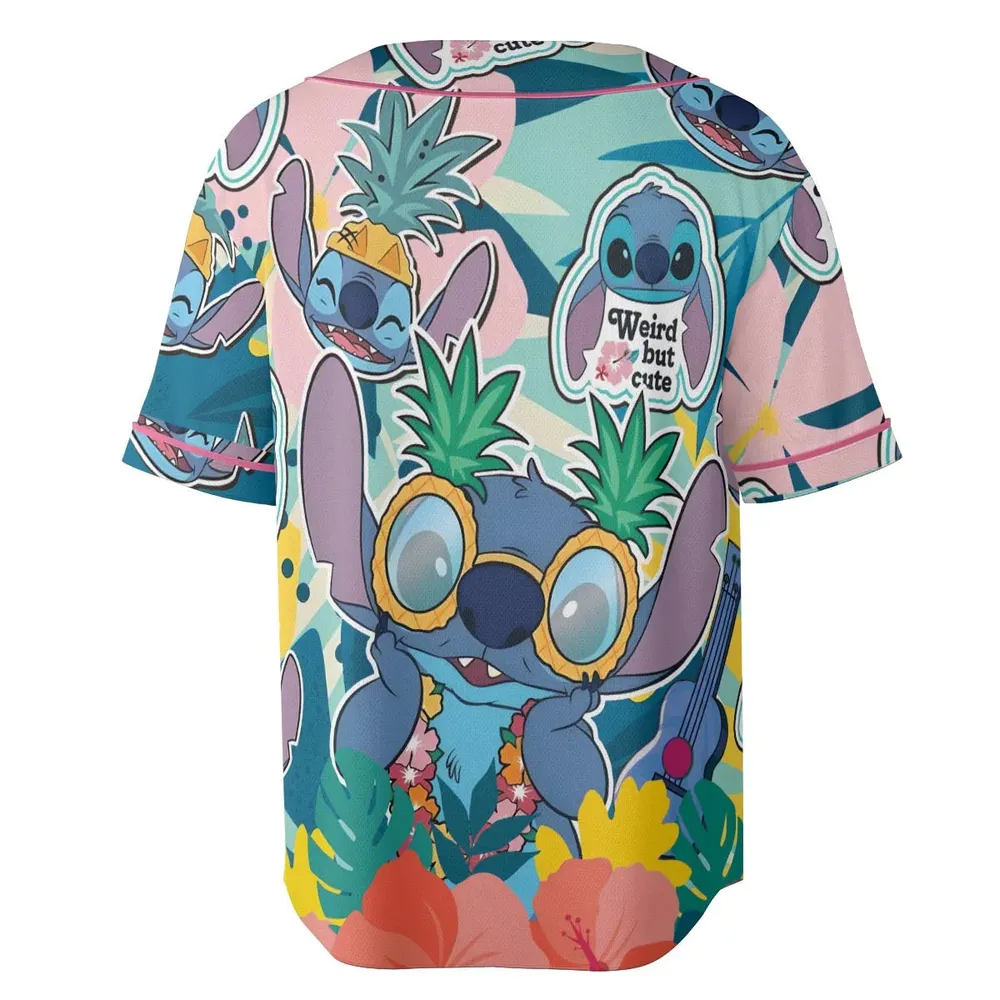 Weird But Cute Stitch Unisex Baseball Jersey - 4