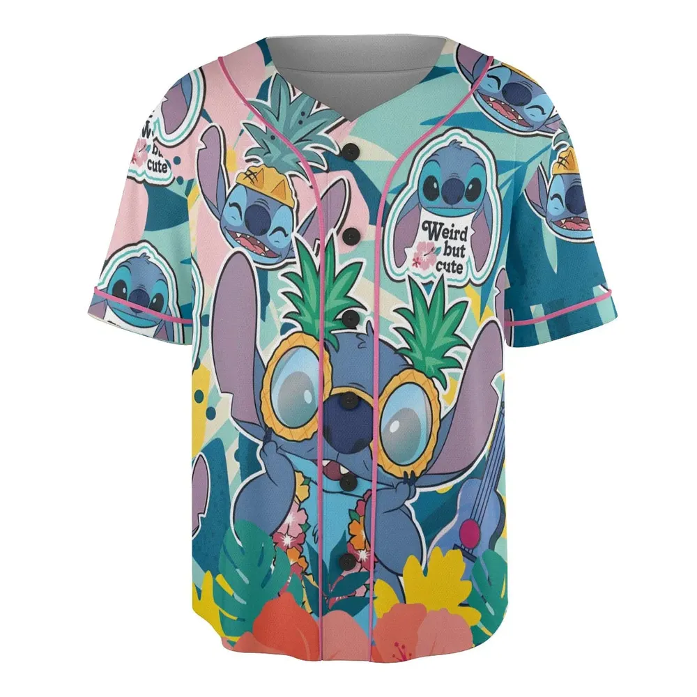 Weird But Cute Stitch Unisex Baseball Jersey - 3