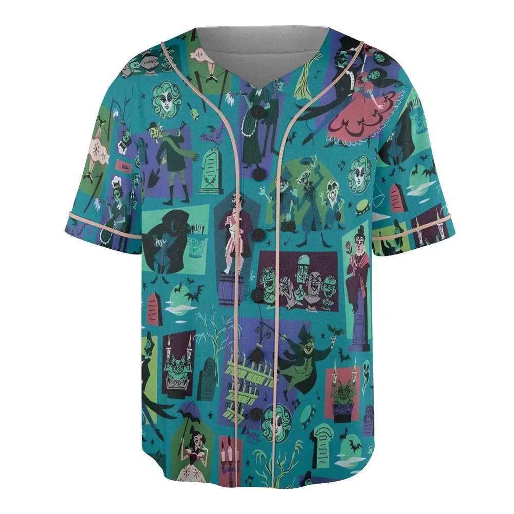 Haunted Chic Haunted Mansion Unisex Baseball Jersey - 3
