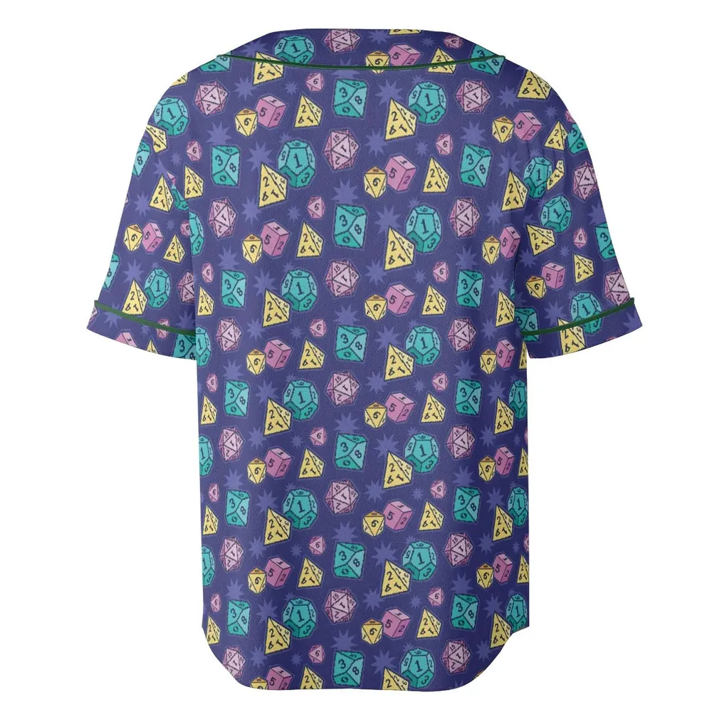 Pixel Dice DnD Unisex Baseball Jersey - 4