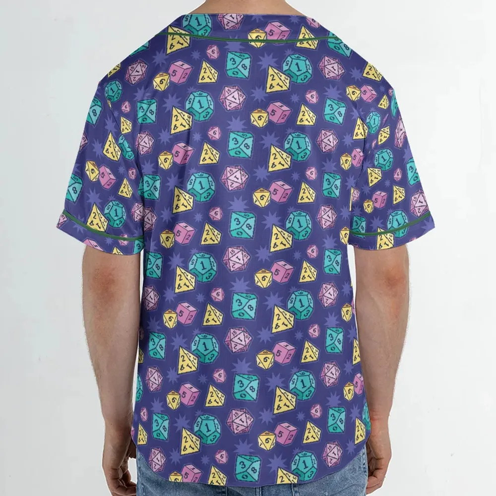Pixel Dice DnD Unisex Baseball Jersey - 2