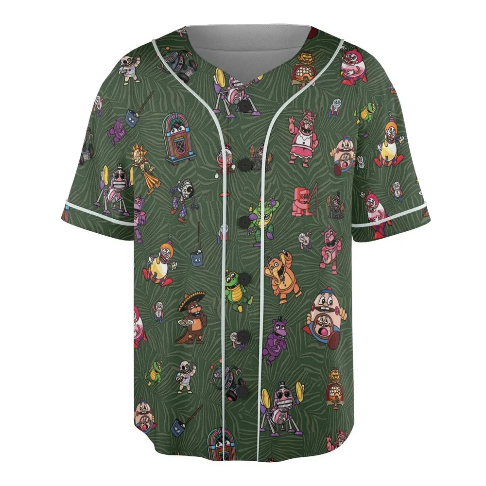 Five Nights at Freddy's Characters Unisex Baseball Jersey - 3
