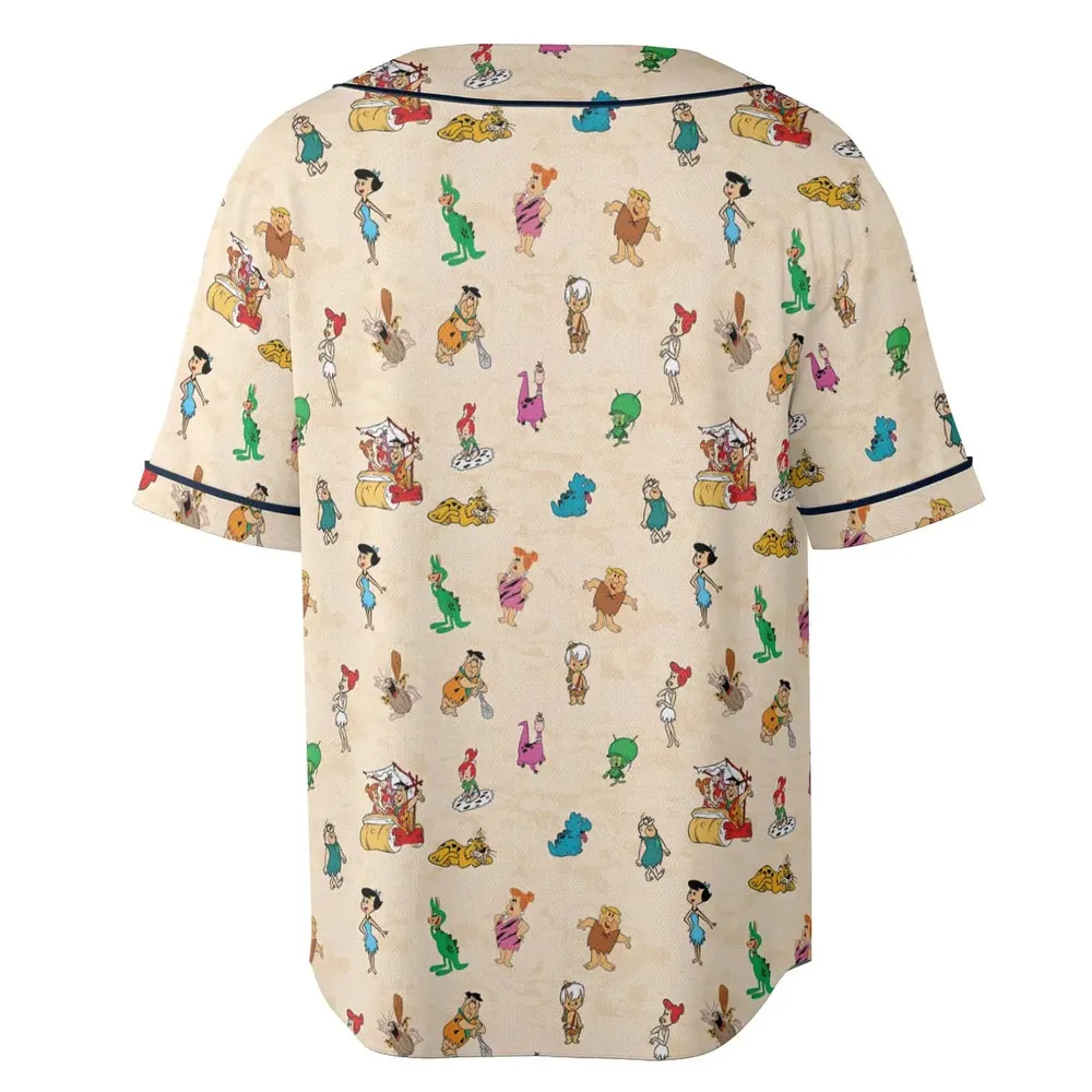 Bedrock The Flintstones Unisex Baseball Jersey - 4