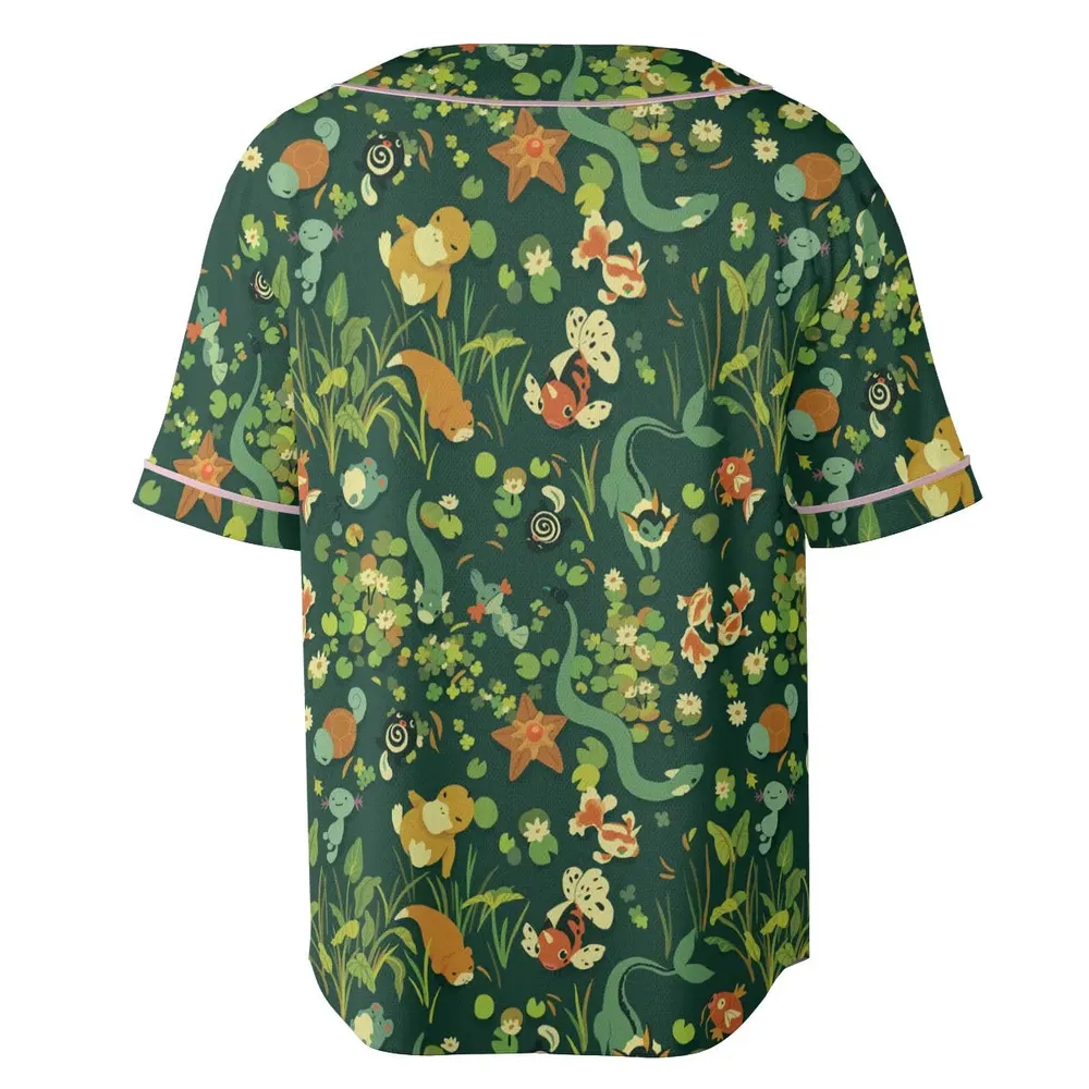 Under Water Type Pokemon Unisex Baseball Jersey - 4