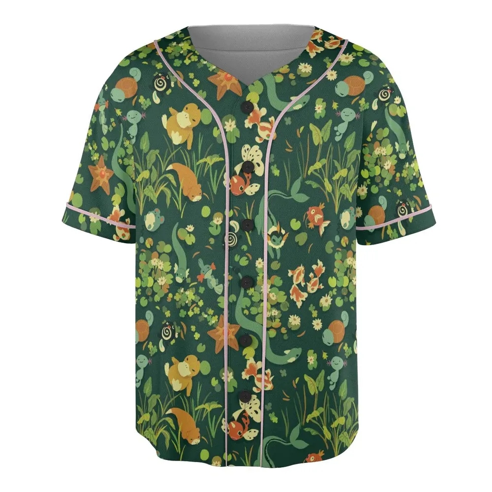 Under Water Type Pokemon Unisex Baseball Jersey - 3