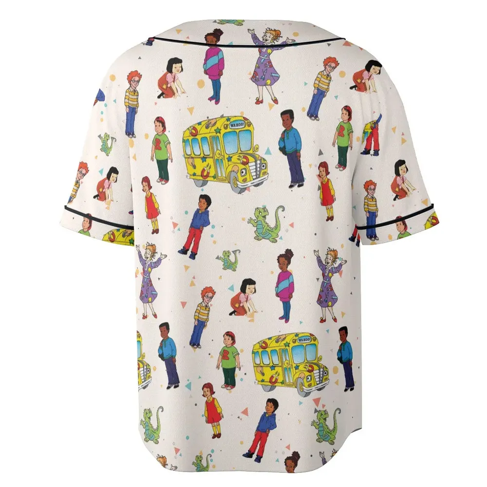 The Magic School Bus Characters Unisex Baseball Jersey - 4