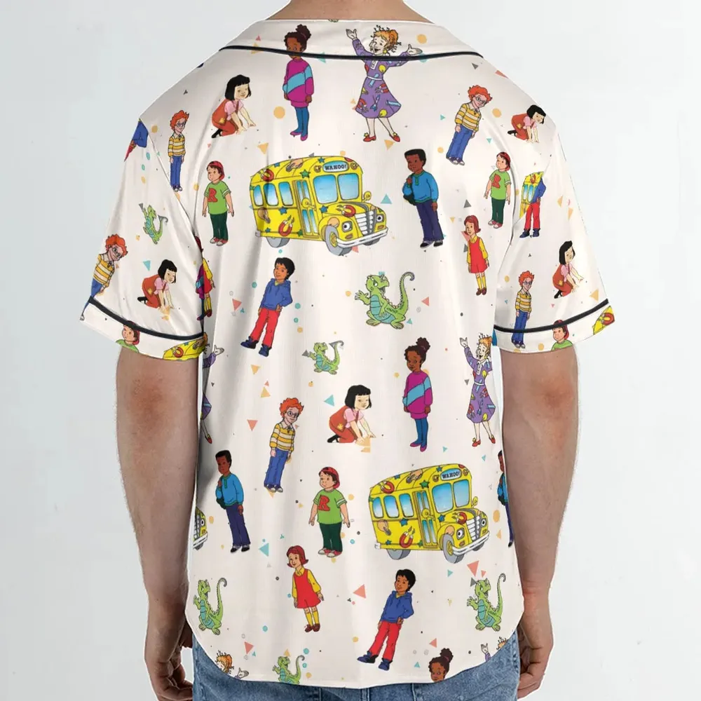 The Magic School Bus Characters Unisex Baseball Jersey - 2