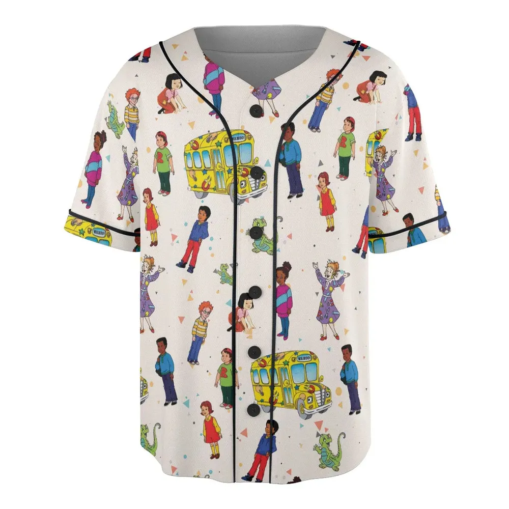 The Magic School Bus Characters Unisex Baseball Jersey - 3