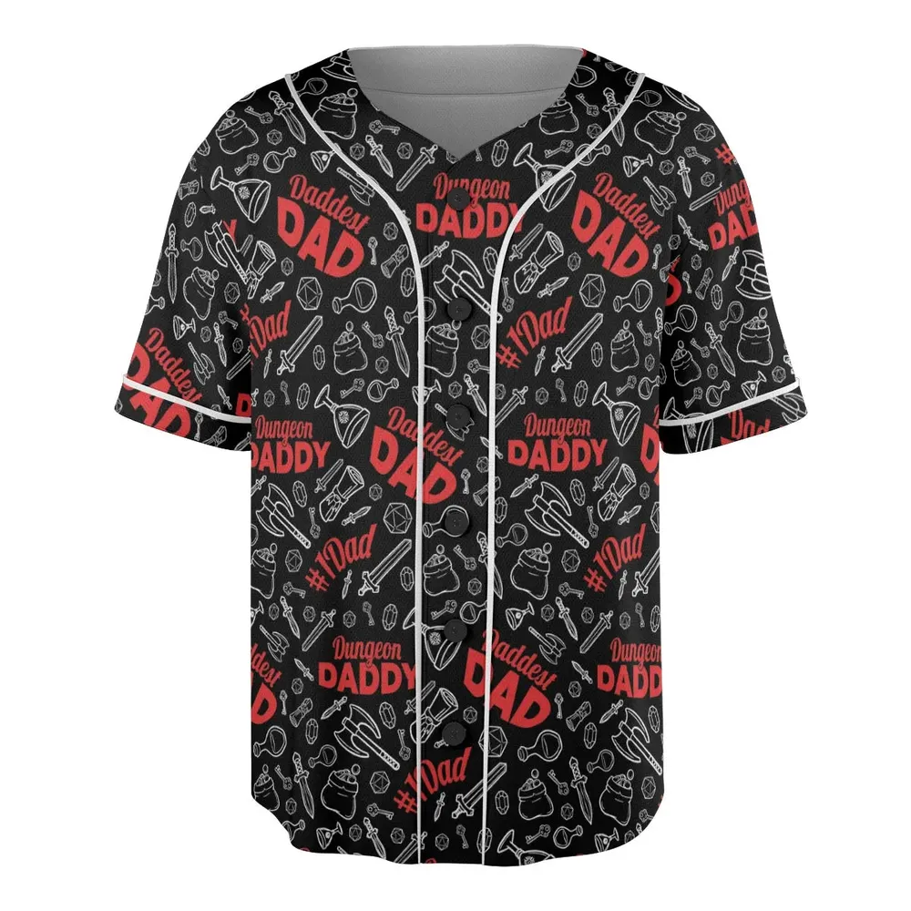 Dungeon Daddy DND Unisex Baseball Jersey - 3