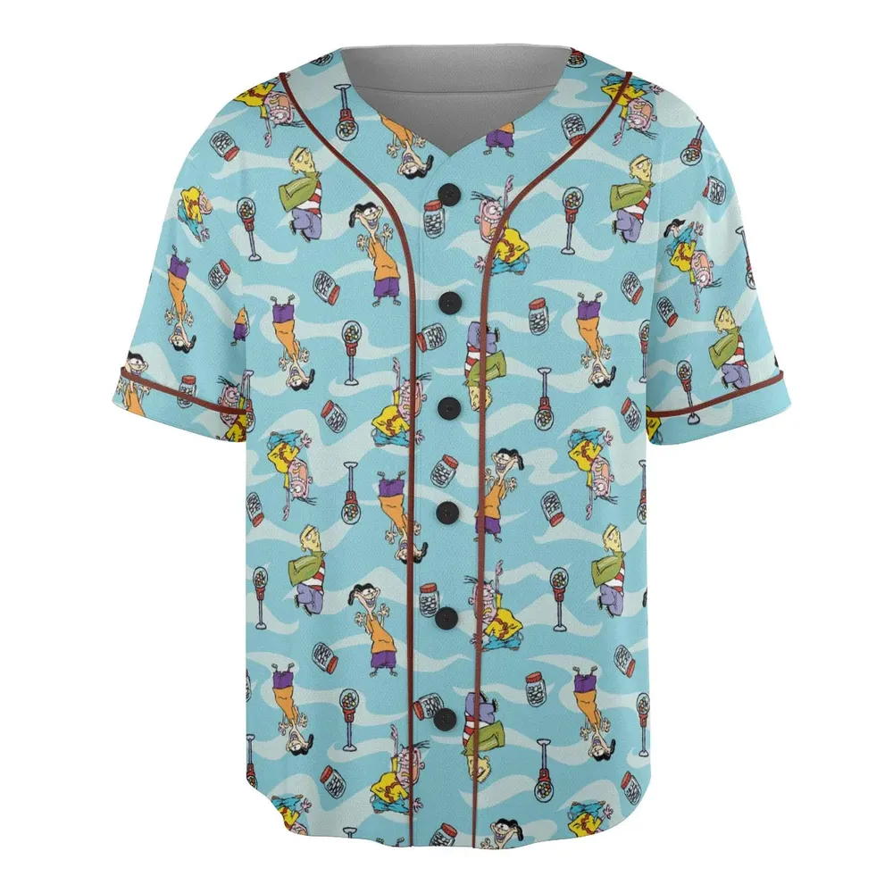 Quick Tips Regarding Ed, Edd, n Eddy Pattern Unisex Baseball Jersey - 3