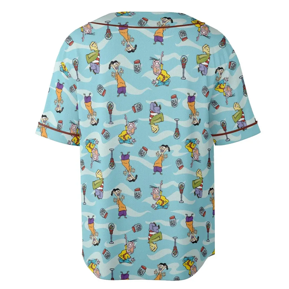 Quick Tips Regarding Ed, Edd, n Eddy Pattern Unisex Baseball Jersey - 4