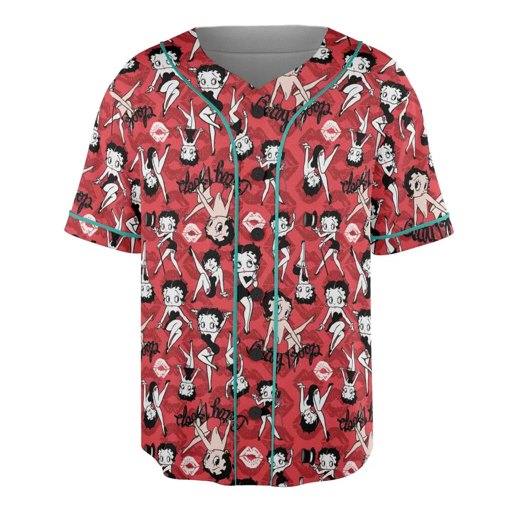 Betty Boop Singer Cartoon Sexy Unisex Baseball Jersey - 3