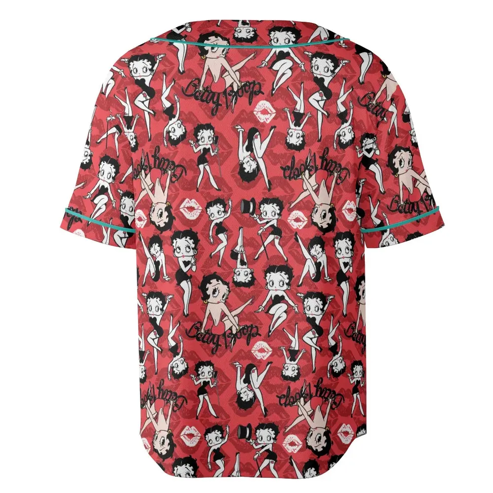 Betty Boop Singer Cartoon Sexy Unisex Baseball Jersey - 4