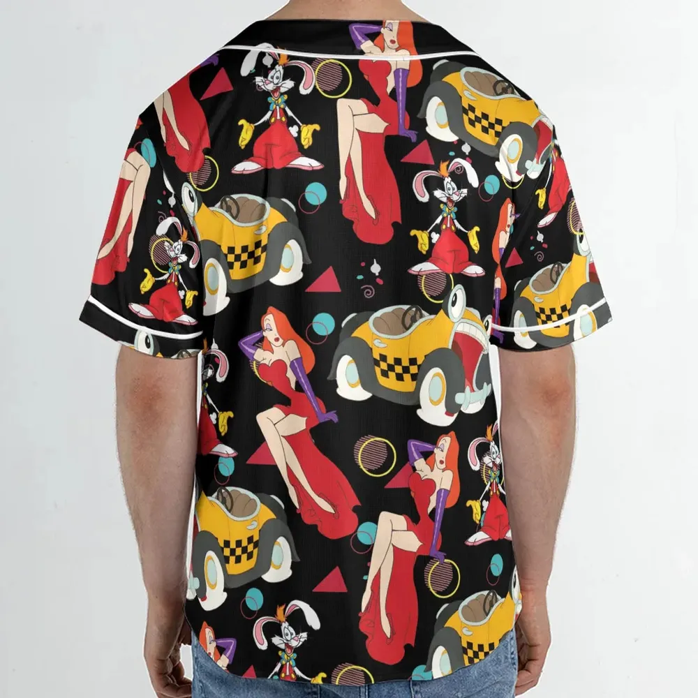 Retro 90s Jessica Rabbit Roger Rabbit Unisex Baseball Jersey - 2