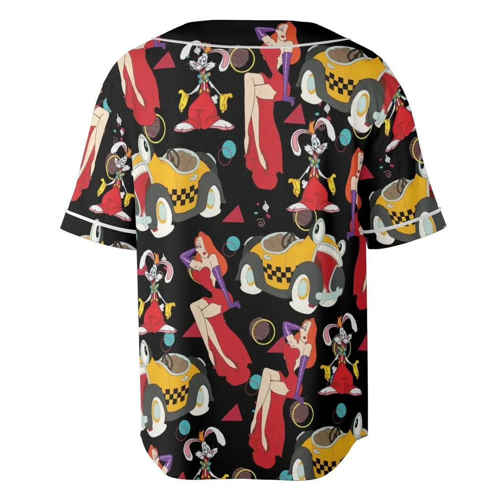 Retro 90s Jessica Rabbit Roger Rabbit Unisex Baseball Jersey - 4