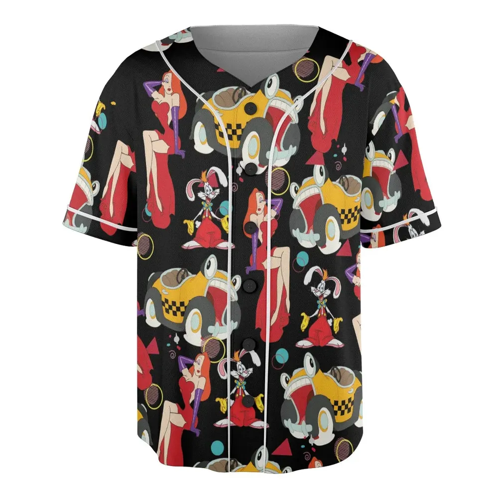Retro 90s Jessica Rabbit Roger Rabbit Unisex Baseball Jersey - 3