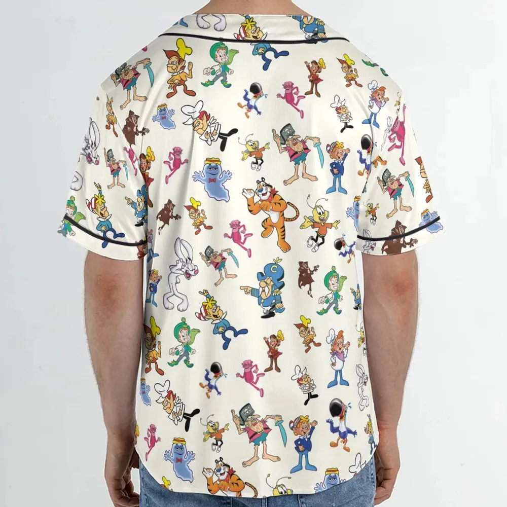 80s 90s Commercial Mascot Cereal Unisex Baseball Jersey - 2