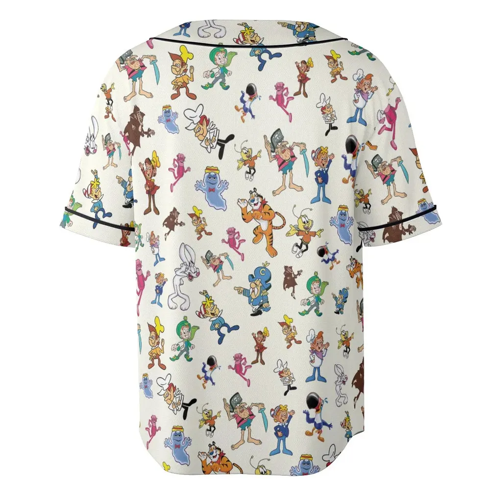 80s 90s Commercial Mascot Cereal Unisex Baseball Jersey - 4