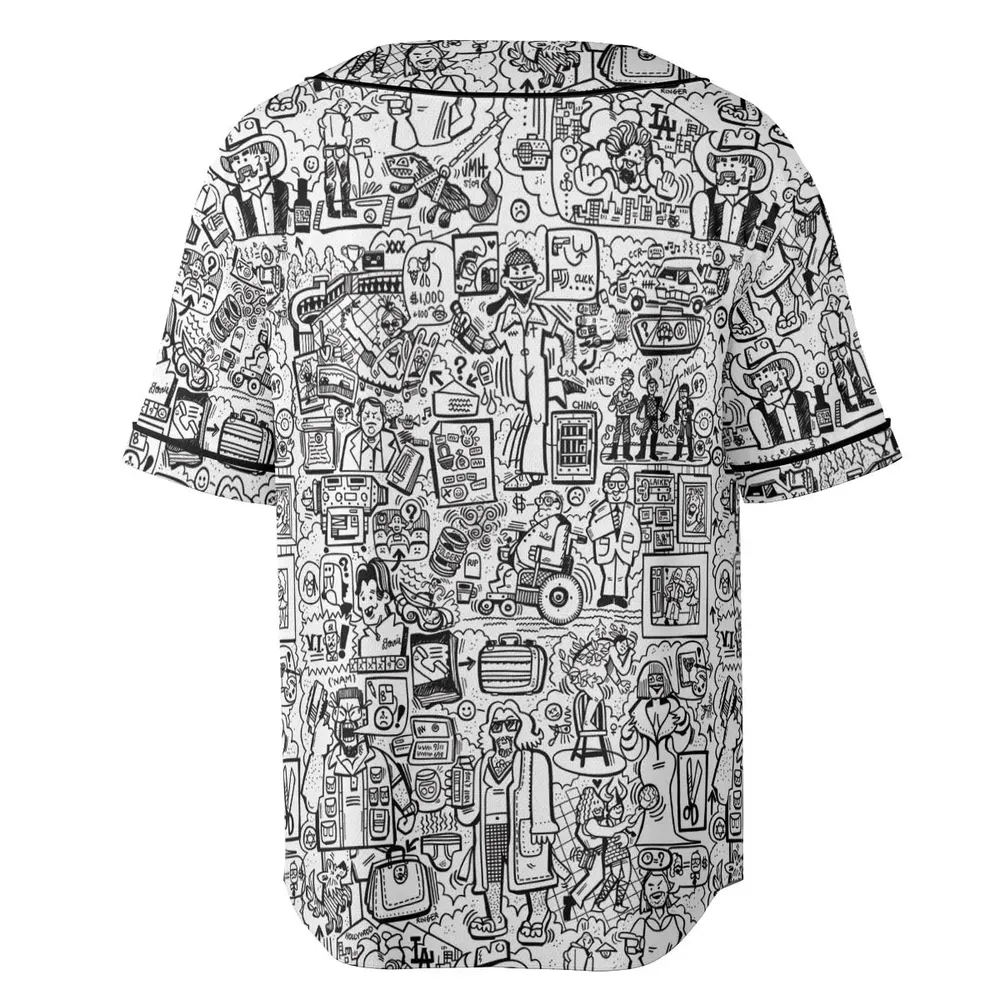 The Big Lebowski Doodles Unisex Baseball Jersey - 4