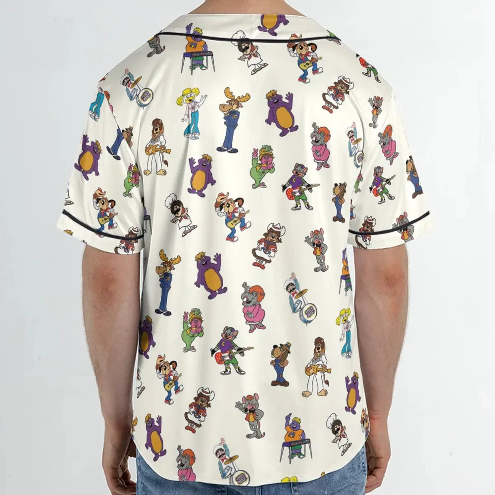 80s Pizza Time Theater Chuck E Cheese Unisex Baseball Jersey - 2