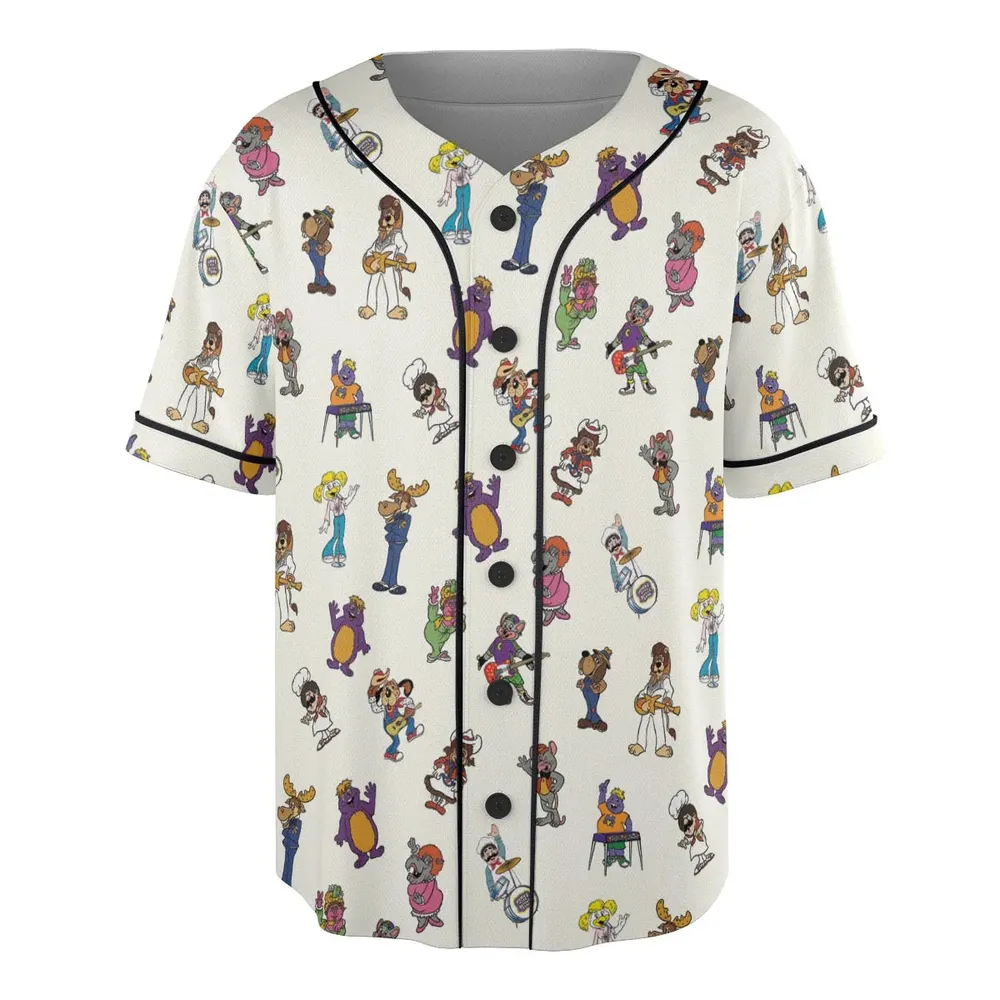 80s Pizza Time Theater Chuck E Cheese Unisex Baseball Jersey - 3