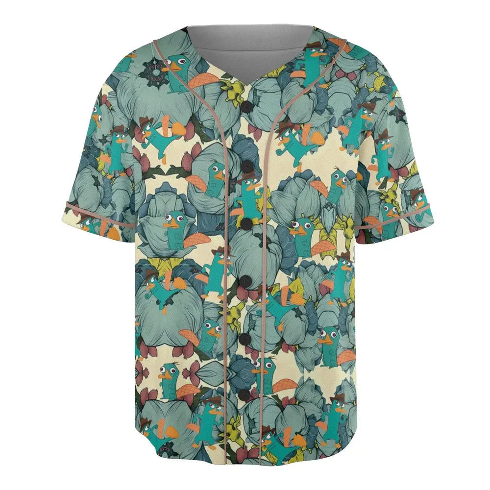 Perry The Platypus Phineas and Ferb Unisex Baseball Jersey - 3