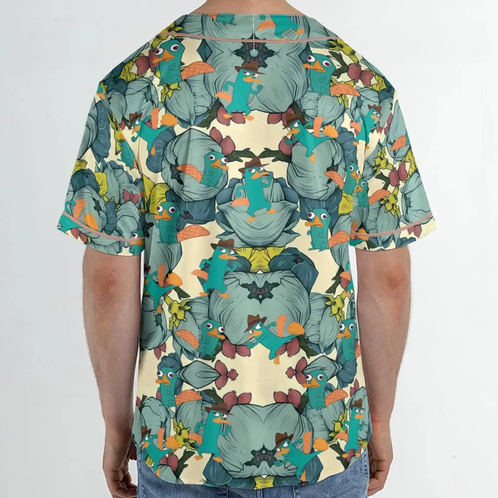 Perry The Platypus Phineas and Ferb Unisex Baseball Jersey - 2