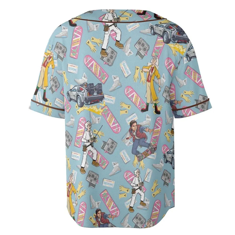 Marty McFly Dr. Emmett Brown Back To The Future Unisex Baseball Jersey - 4