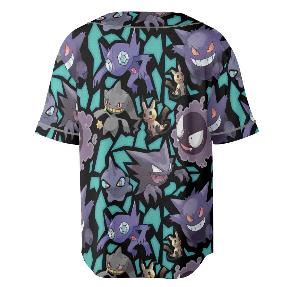 Ghost Type Pokemon Unisex Baseball Jersey - 4
