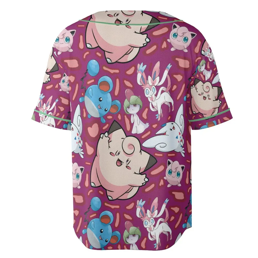 Fairy Type Pokemon Unisex Baseball Jersey - 4