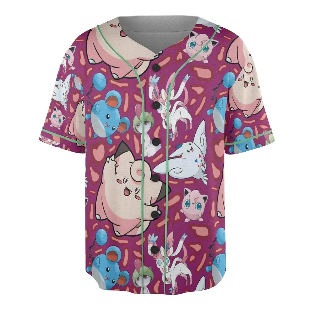 Fairy Type Pokemon Unisex Baseball Jersey - 3