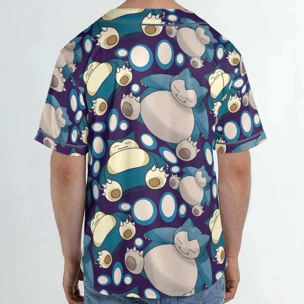 Snorlax Pokemon Unisex Baseball Jersey - 2
