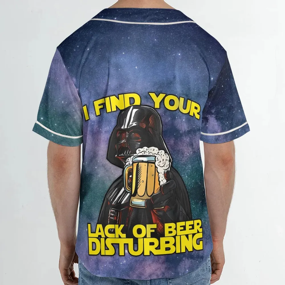 I Find Your Lack Of Beer Disturbing Cool Unisex Baseball Jersey - 2
