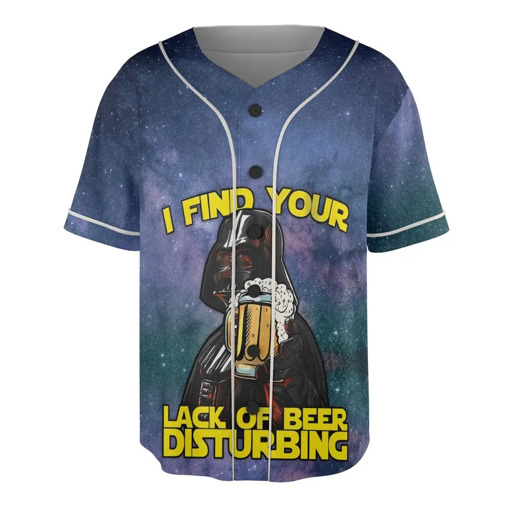 I Find Your Lack Of Beer Disturbing Cool Unisex Baseball Jersey - 3