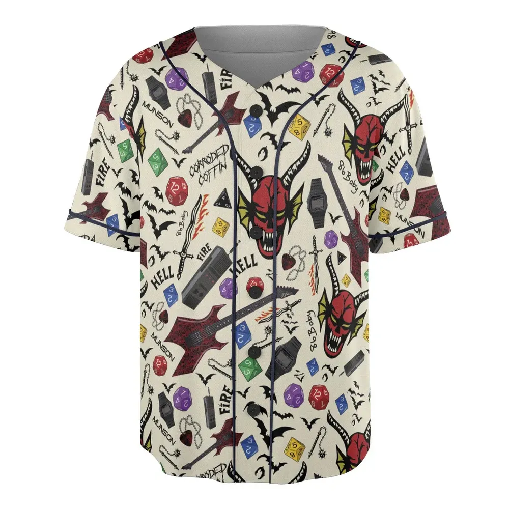 Hellfire Club Stranger Things Unisex Baseball Jersey - 3