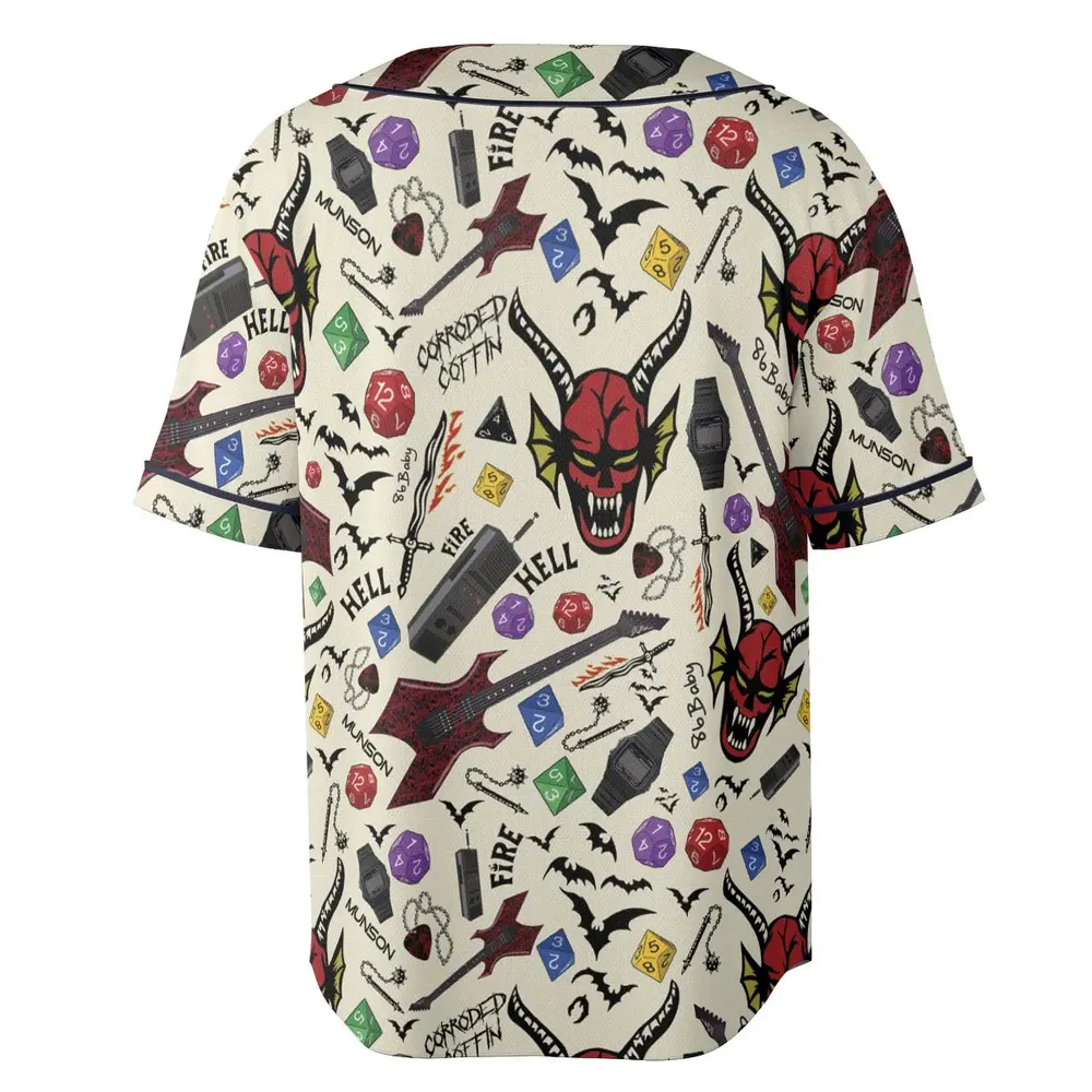 Hellfire Club Stranger Things Unisex Baseball Jersey - 4