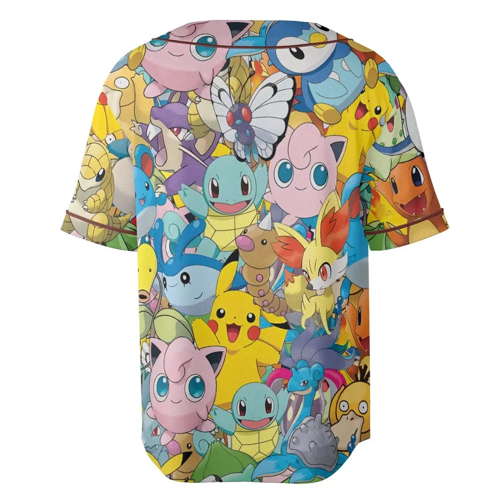 Magical Creatures Pokemon Unisex Baseball Jersey - 4