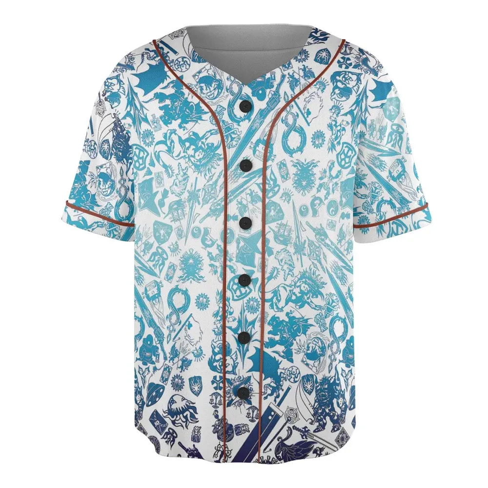 Blue Moggle Final Fantasy Unisex Baseball Jersey - 3
