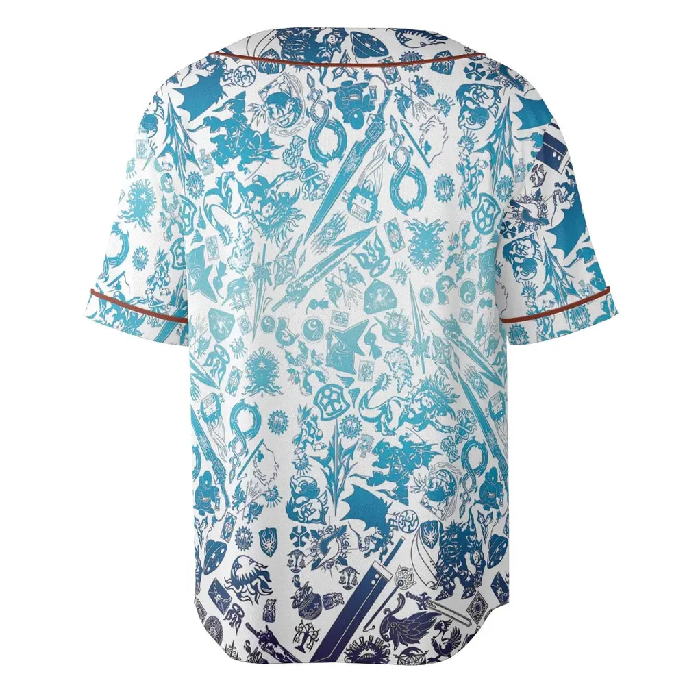 Blue Moggle Final Fantasy Unisex Baseball Jersey - 4